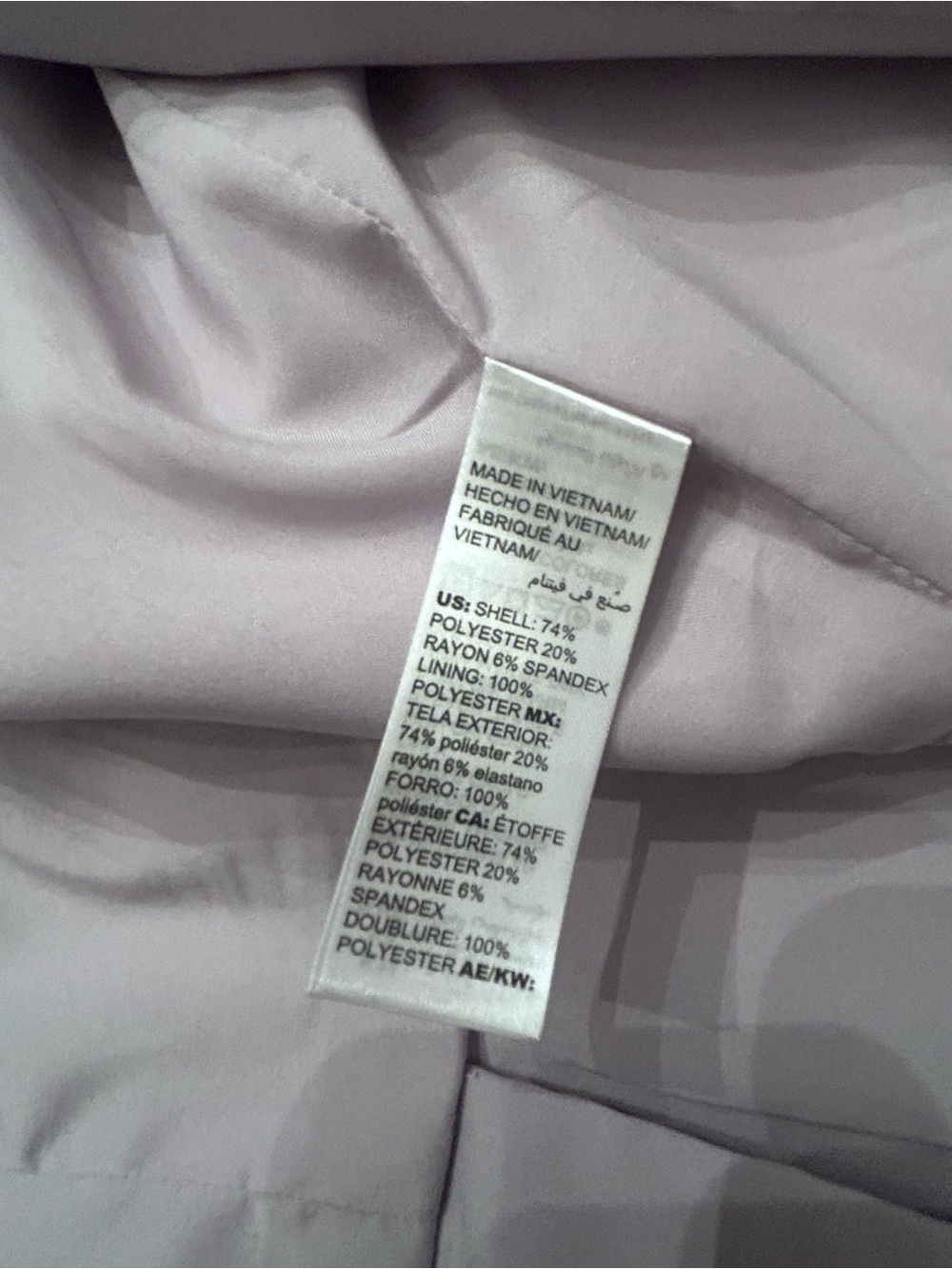 White House Black Market Peplum Jacket Mandarin Collar Lilac Size 4 - Picture 6 of 6